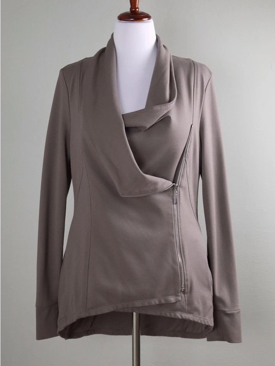 White House Black Market Sweaters - White House Black Market asymmetrical cowl-neck jacket sz 4